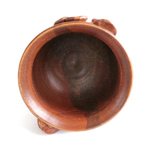 Vtg Wichmann Mushroom Brown Hand Made Pottery Planter Bowl Ceramic Goblincore image 3