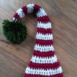 Newborn Elf Hat, Crochet Elf Hat, Christmas Elf Hat,  Christmas Newborn Photo Shoot Prop, Ready to Ship!