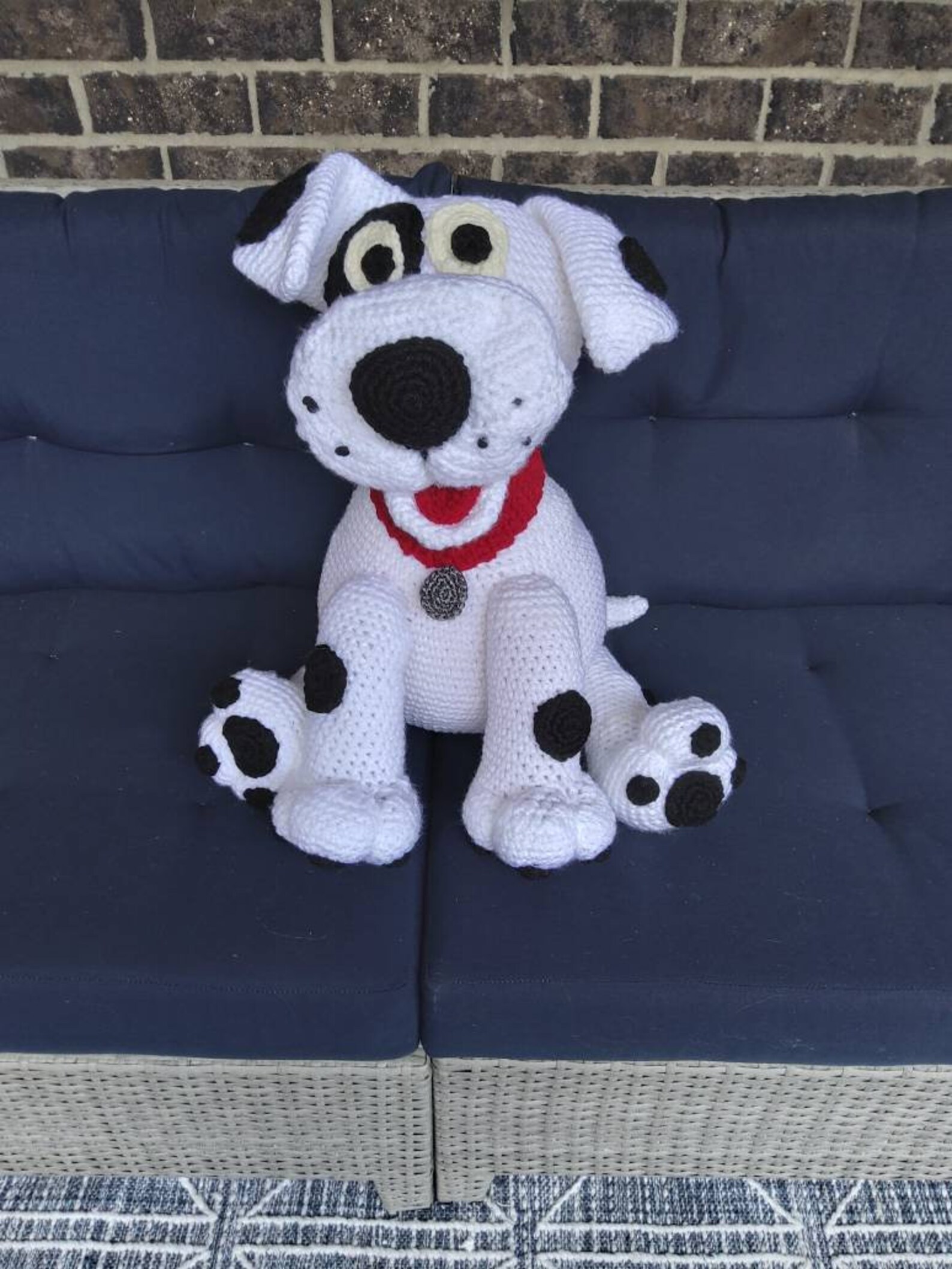 Large Dalmatian Stuffed Puppy Large Crochet Dalmatian Puppy | Etsy