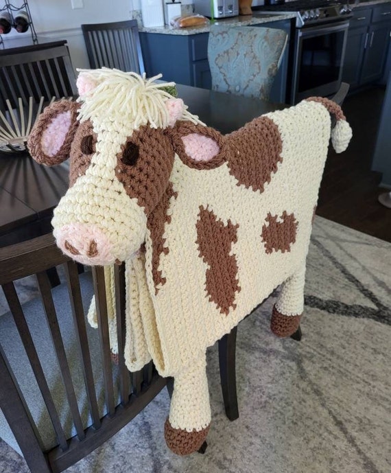 Cute Bubble Bath Cow Crochet Kit Super Soft Crochet Cow 