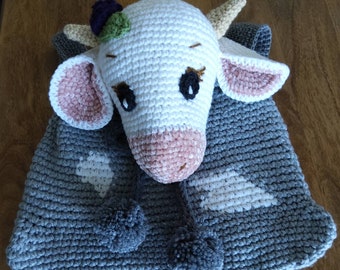 Handmade Crochet Cow Backpack, Crochet Backpack, Cute Kid's Backpack, Toddler Backpack, Free Shipping! Ready to ship!