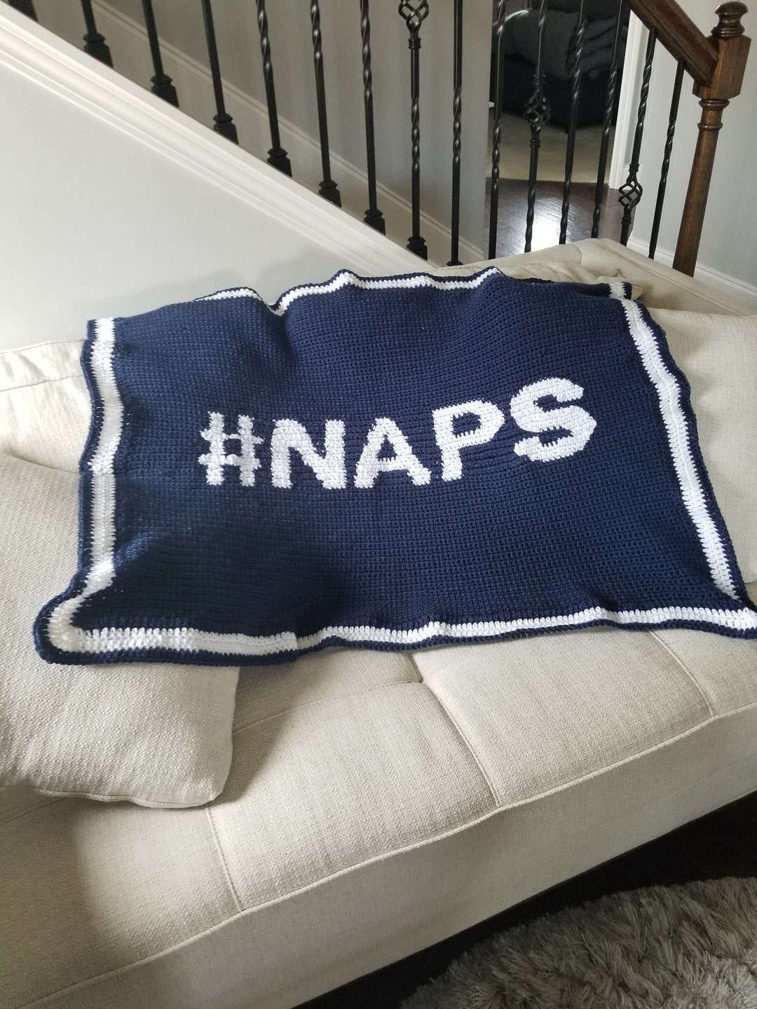 Baby Blanket Crochet Baby Blanket Hashtag NAPS Blanket Baby Etsy