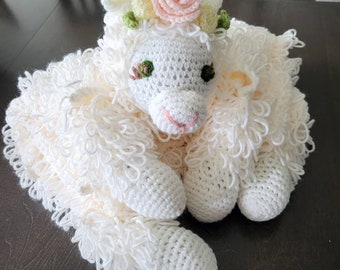 Handmade Crochet Llama Blanket, 3 in 1 Llama Blanket, Play Mat, Cuddle Toy, Nursery Decor, Newborn Photo Prop, Made to Order, Free Shipping!