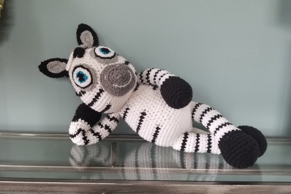 large stuffed zebra