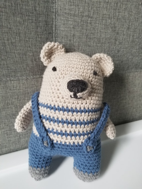 Baby Rattle Toy, Baby Bear Rattle Toy, Amigurumi Stuffed Bear