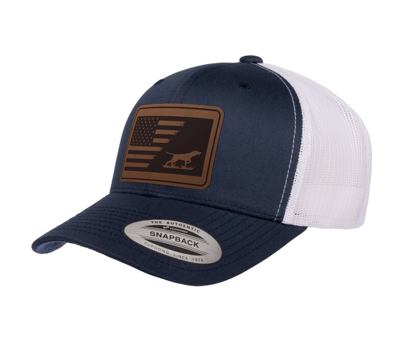 Bird Dog Leather Engraved Trucker Hat Labrador Retriever Etsy