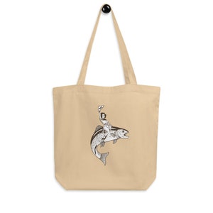 Regenbogen Forelle Kuhmädchen - Fliegenfischen Rodeo - Angler Geschenke - Forelle Wrangler - Eco Tote Bag