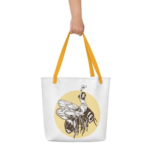 BeeHaw - Bumble Bee Cowgirl Tote Bag