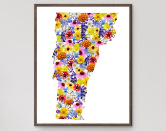 Vermont Native Wildflower Print 11x14 Poster