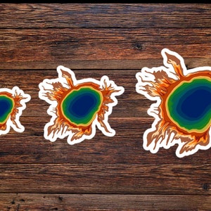 Grand Prismatic Spring, Yellowstone, Hotpot, Wyoming Sticker, Pop Art Vinyl sticker