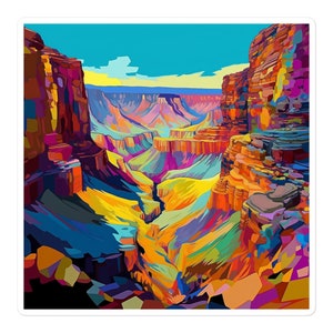 Grand Canyon Pop Art Sticker - Arizona sticker - National Park Sticker