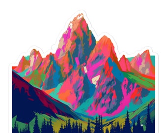 Parque Nacional Grand Teton, Pop Art, Jackson Hole, Adesivo de Vinil