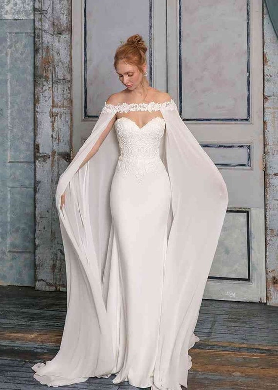 wedding dresses with capes 2019