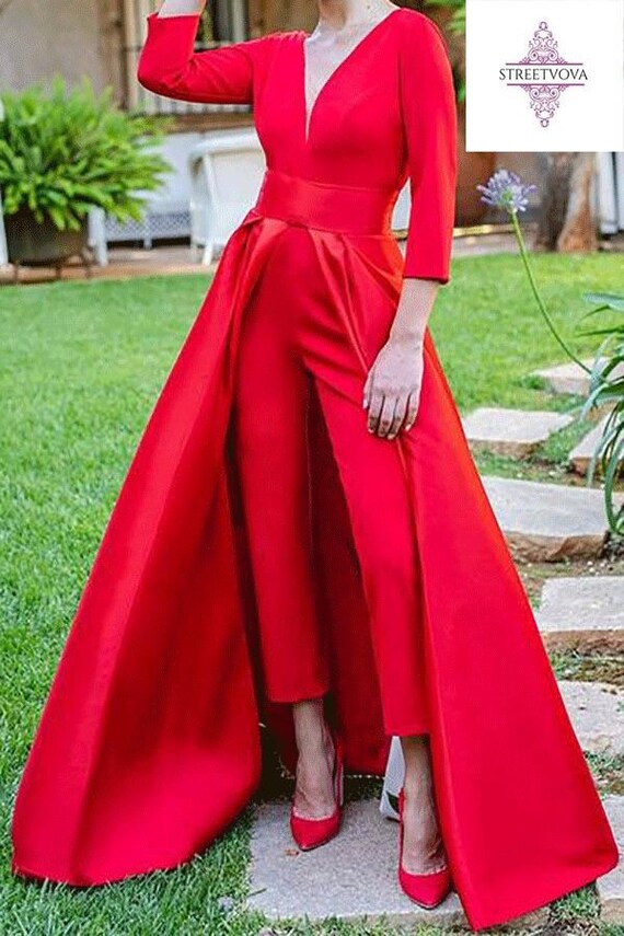 red jumpsuit for prom