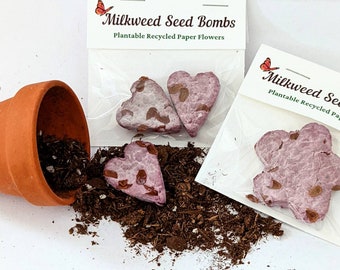 Recycled Paper Milkweed Seed Bombs