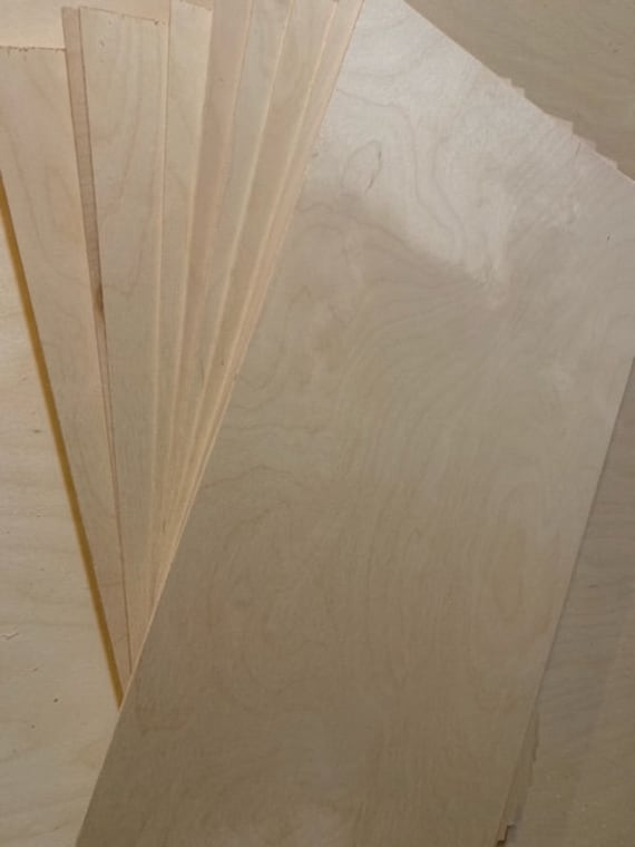 3mm Baltic Birch Plywood Sheets: 19.75x11.75" Laser Cutting, Glowforge Ready (25 Sheets)