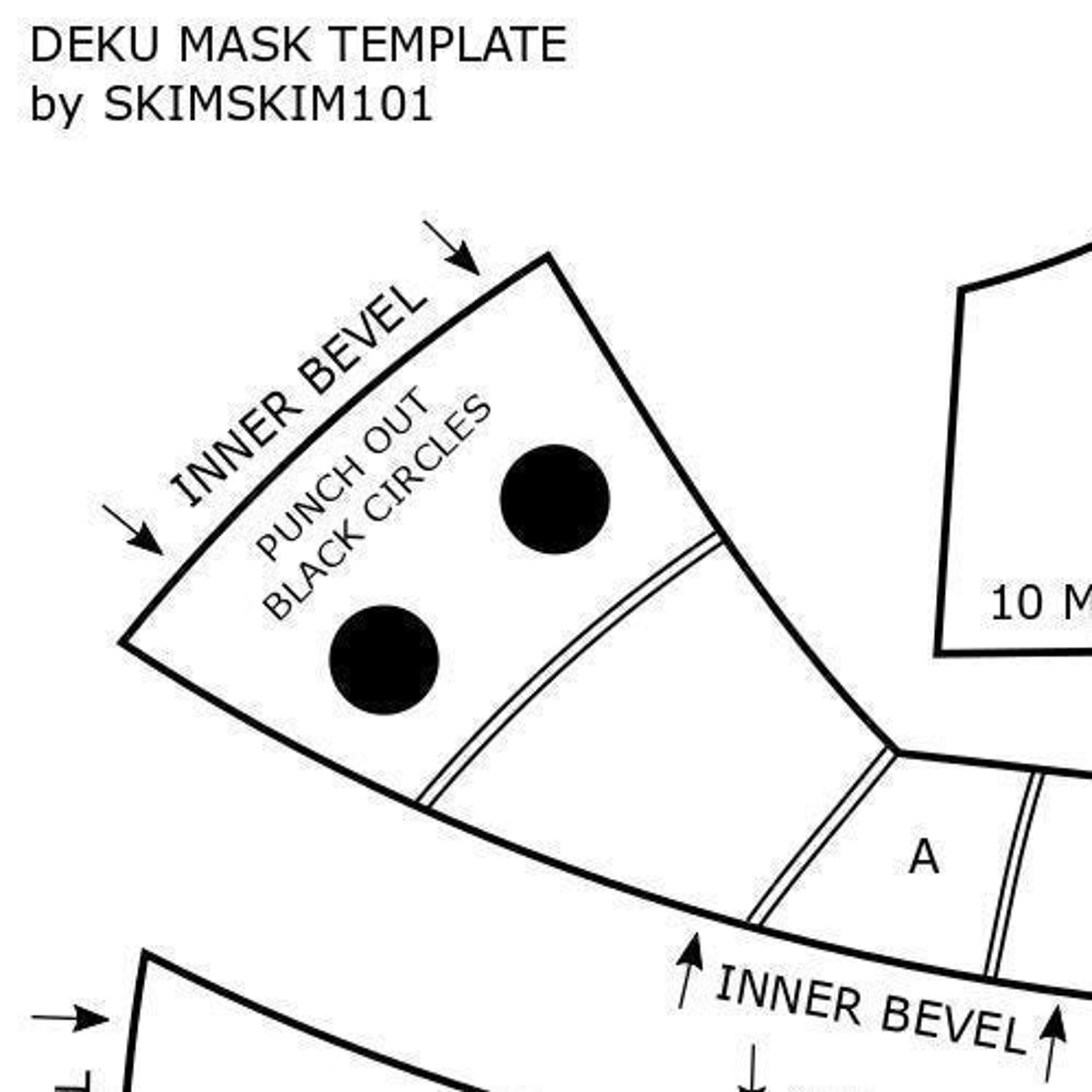 Deku Double Mask Template Etsy