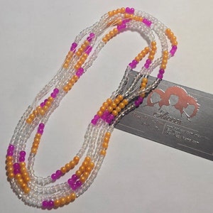 Summer Vibes Tie-On Waist Beads | Waist Accessory | African Waist Beads - Belly Chain - Plus Size Available - Belly Beads | Body Adornment