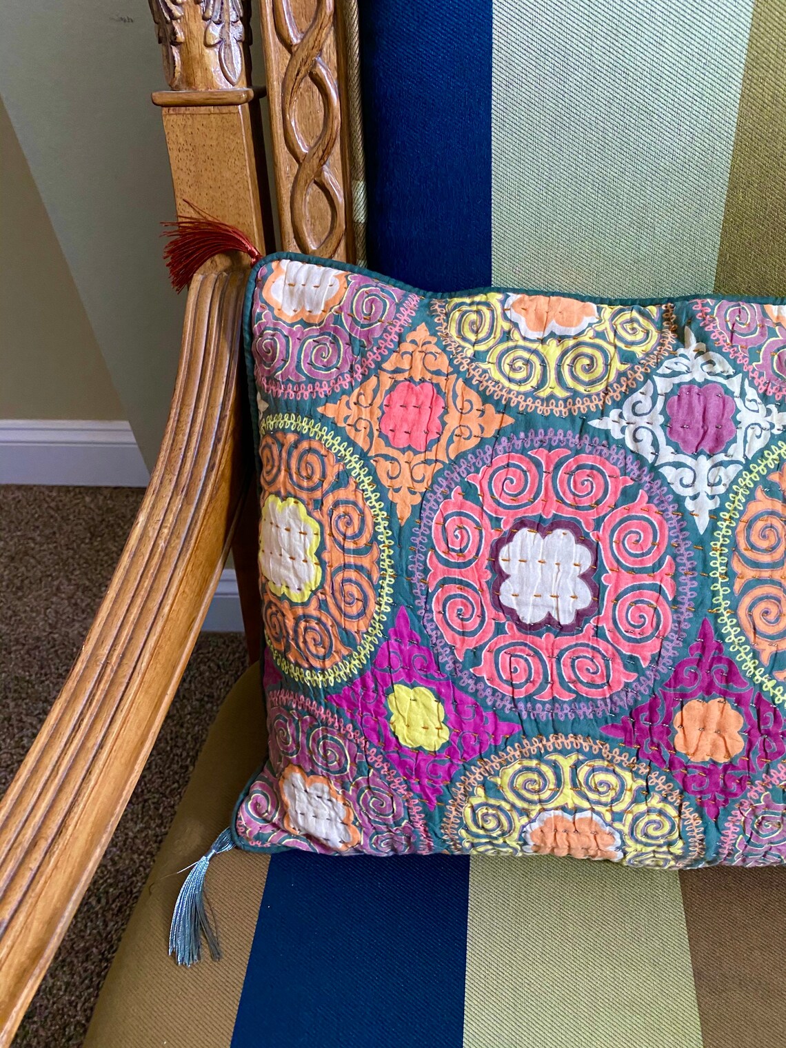 Unique Throw Pillow Decorative Throw Pillows with Tassels Etsy