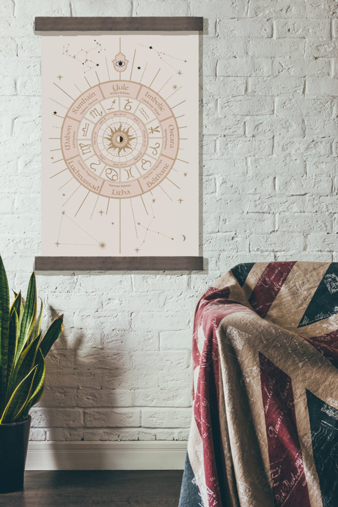 Wheel of the Year Art Print 2022 Calendar Esoteric Wall Art Etsy