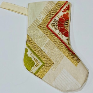 Medias pequeñas de Navidad, Obi japonés, reutilizadas, regalo perfecto