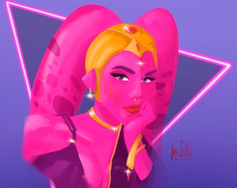 Print portrait twi&#39;lek (Numbered and Dedicated)