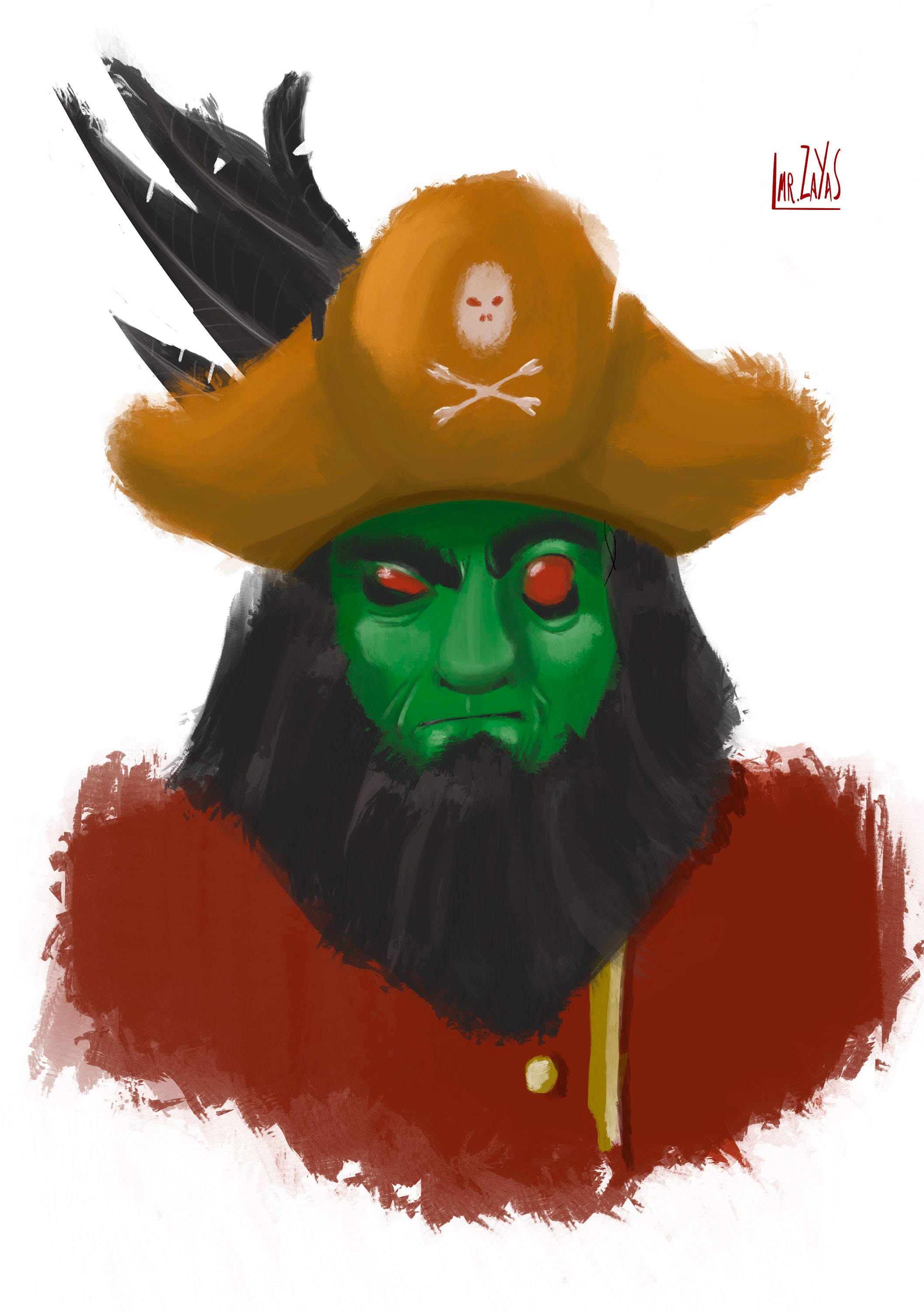 Print Portrait Lechuck (numbered and Dedicated) - Etsy