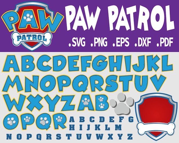 paw patrol font svg free paw patrol font svg free