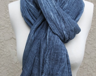 100% Natural Soft Cotton Scarf, Lightweight Pure Cotton Scarves, Gift Cotton Scarf for Women & Men, 3 for 59