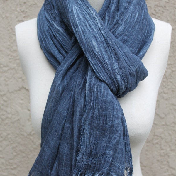 100% Natural Soft Cotton Scarf, Lightweight Pure Cotton Scarves, Gift Cotton Scarf for Women & Men, 3 for 59