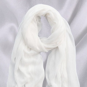 100% Natural Soft Cotton Scarf, Lightweight Pure Cotton Scarves, Gift Cotton Scarf for Women & Men