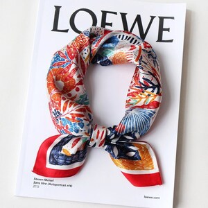 Womens Large Shells Summertime Square Scarf Shawl Square Silk Feeling Neckerchief Lightweight Reusable Bandana for Women Men Womens Large Shells Summertime Square Scarf Shawl Square Silk Feeling Neckerchief Lightweight Reusable Bandana for Women Men