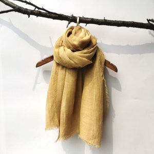 Linen Scarf, Lightweight Pure Linen Scarves, Gift Linen Scarf for Women & Men, 3 for 59 image 9