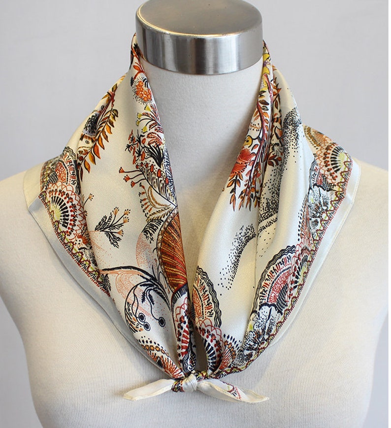 100% Silk Scarf Pure Silk Neck Scarf Silk Bandana Silk - Etsy