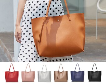 faux leather totes