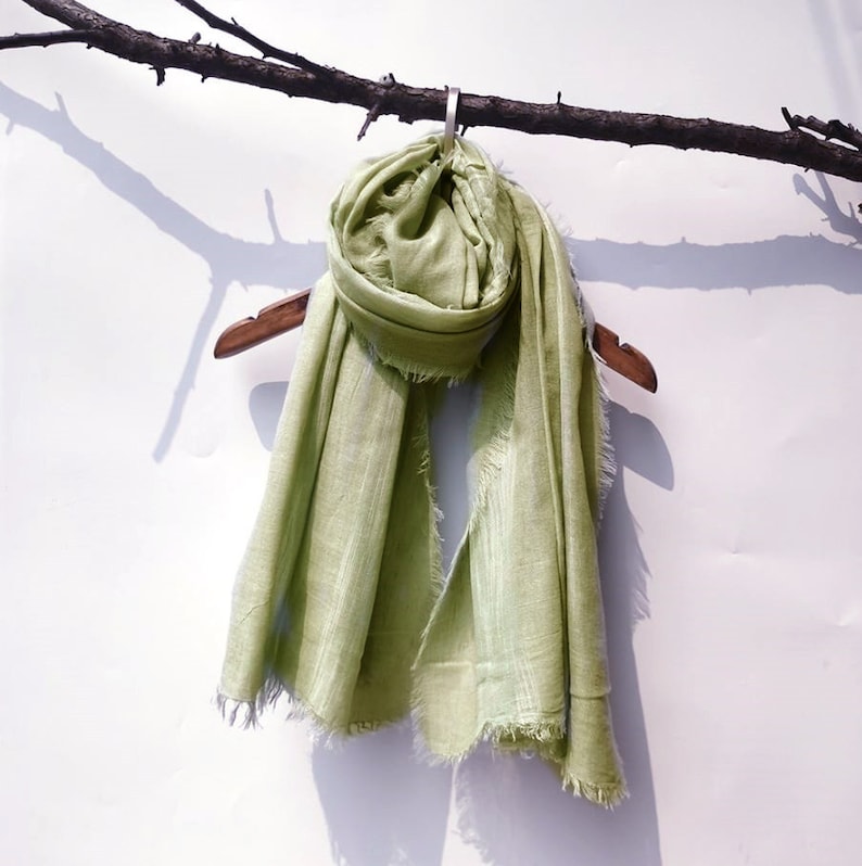 Linen Scarf, Lightweight Pure Linen Scarves, Gift Linen Scarf for Women & Men, 3 for 59 image 4