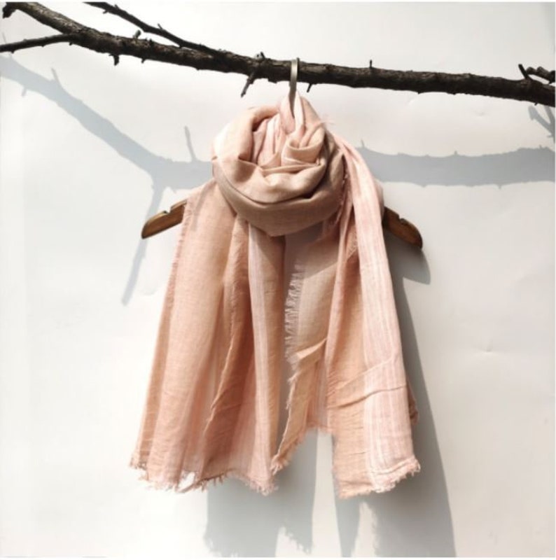 Linen Scarf, Lightweight Pure Linen Scarves, Gift Linen Scarf for Women & Men, 3 for 59 image 10