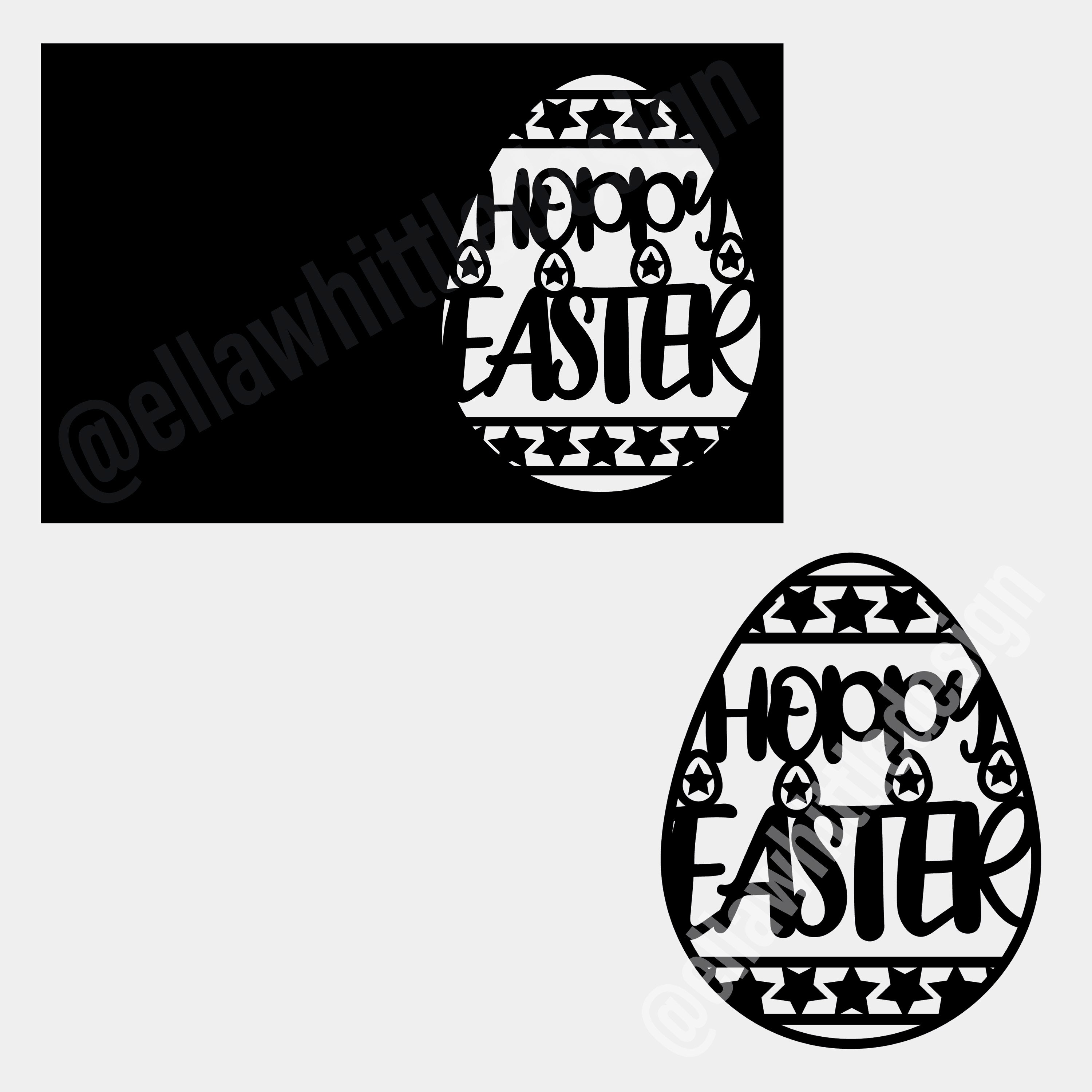 Happy Easter card svg & FREE IMAGE FILES Cricut template | Etsy