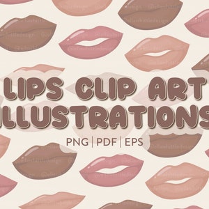 Lip Filler Journey Clip Art Graphics: Aesthetics Education, Training Manuals, Social Media Posts, PNG, PDF, EPS (Instant Digital Download)