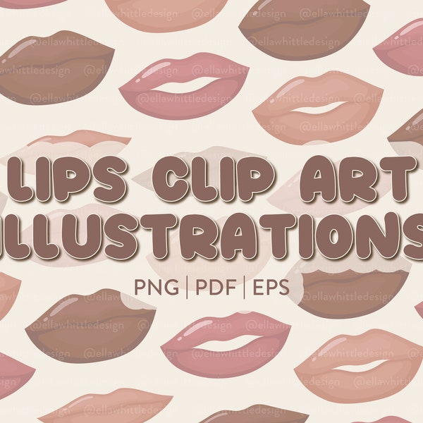 Lips Digital Download Illustrations for Training Manuals, Social Media Posts, Aesthetics Education, Lip Filler Journey Clip Art Fillers