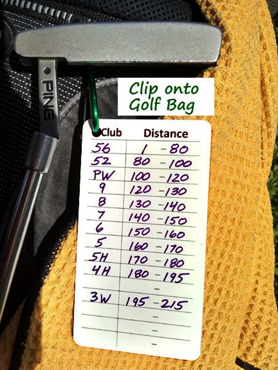 Club Distance Chart Golf Distance Calculator Device Distance 140