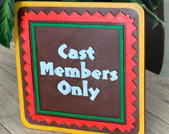 Polynesian Themed Cast Members Only Sign / Plaque