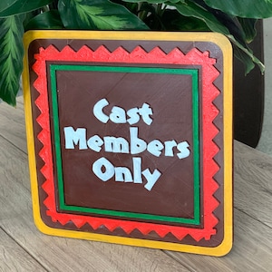 Polynesian Themed Cast Members Only Sign / Plaque