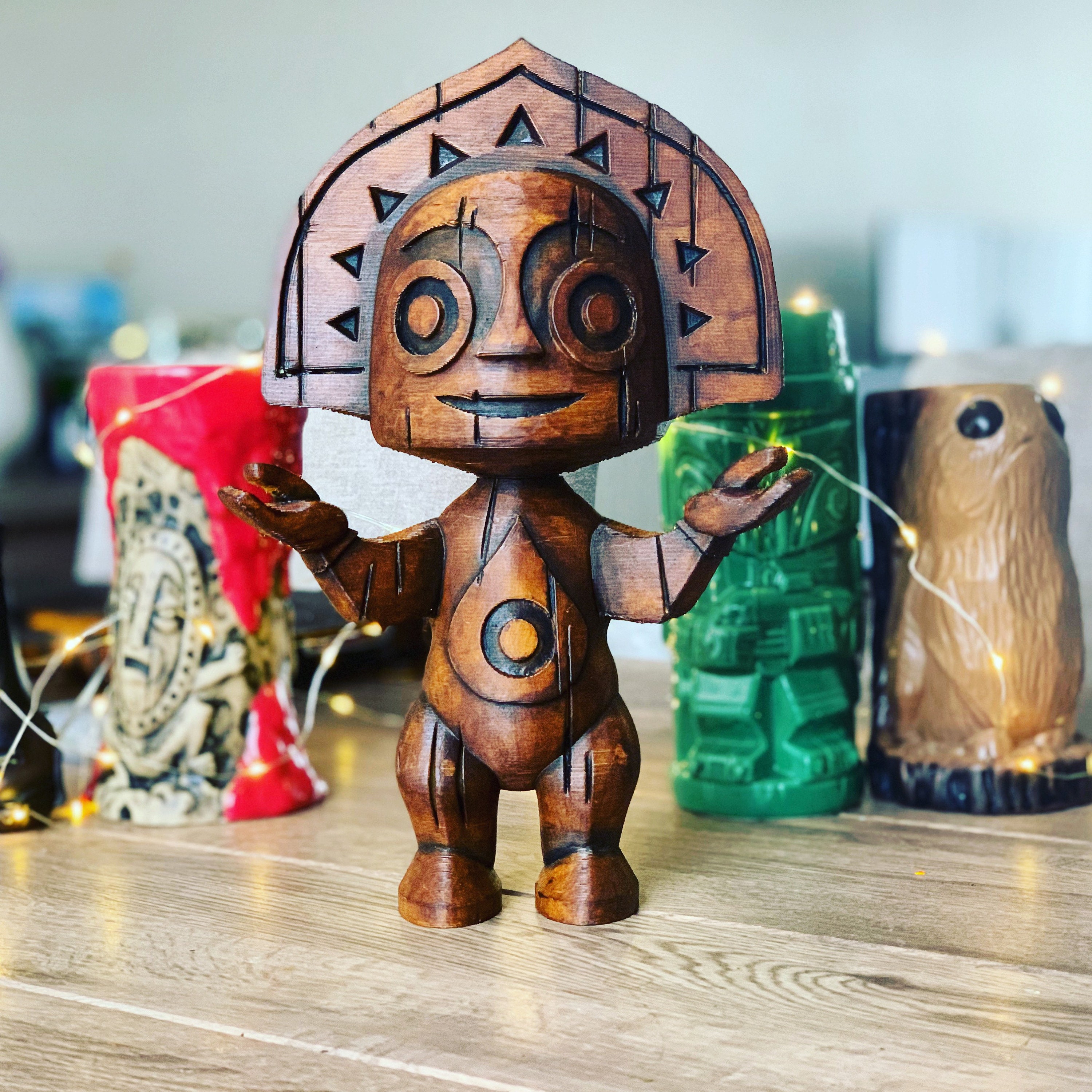 ポリネシアン・ビレッジ マウイ・ティキ像、ディズニー風装飾 - Etsy 日本