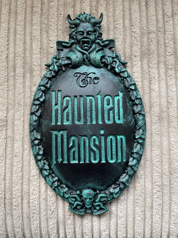 Haunted Mansion Resin Sign 看板 Disney Haunted Mansion Entrance Plaque Walt Disney World