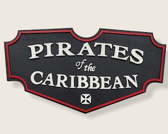 Pirates of the Caribbean Disneyland  attraction sign