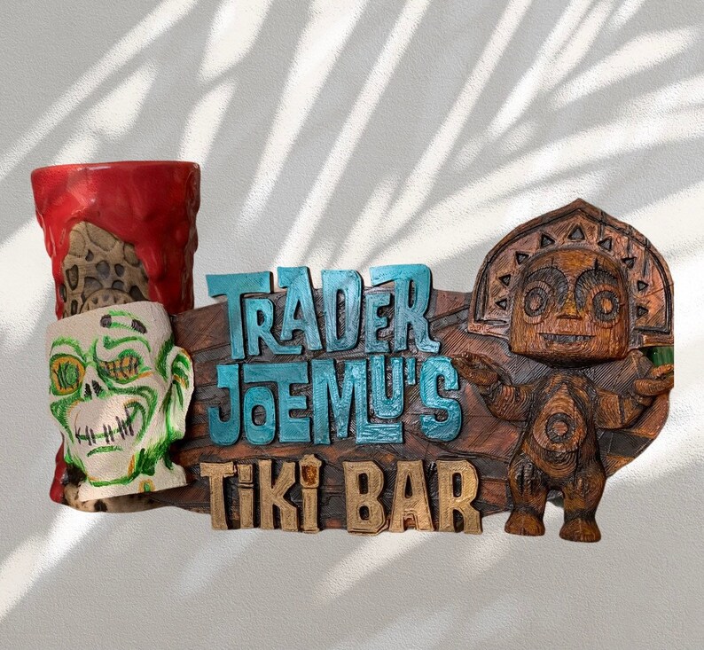 Trader Sams Inspired Personalised Tiki Sign Zombie Mug Etsy