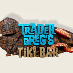 Trader Sam’s Tiki Bar giant Squid addition personalised Sign