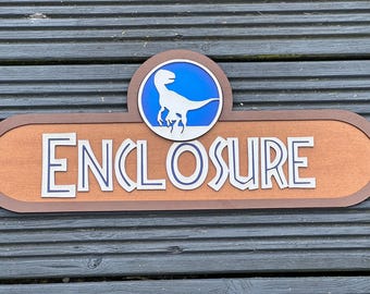 Dinosaurus Jurassic themapark/wereld gepersonaliseerd houten bord!!