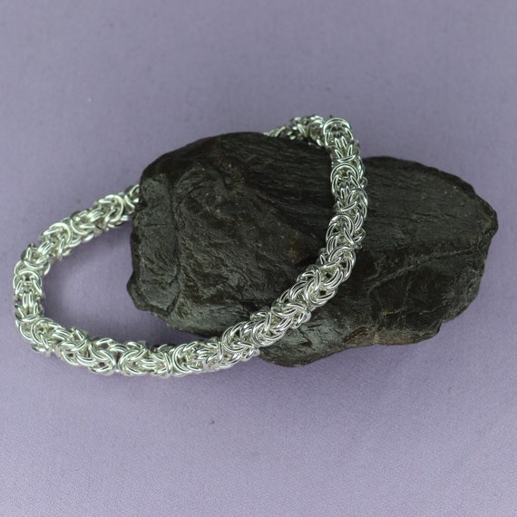 Sterling Silver Byzantine Chainmail Bracelet